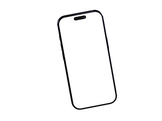 High-quality image of a modern smartphone with a blank screen, perfect for app presentations or mobile device showcases.
