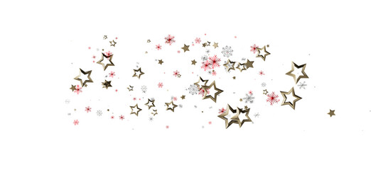 Festive abstract background with golden stars and snowflakes. Ideal for Christmas and New Year designs, adding a touch of elegance and celebrati