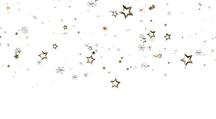 Elegant winter design with gold stars and snowflakes. Perfect for holiday cards, invitations, and more.