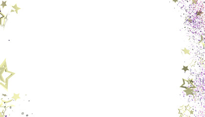 Obraz premium Perfect for holidays, celebrations, or any festive design. Sparkling stars border a white space.