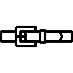 Fashion Outline Of A Belt With A Silver Buckle Presented On A Transparent Background For Womens Fashion Designs