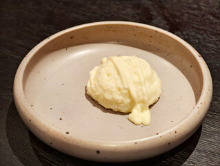 mashed potato in plate