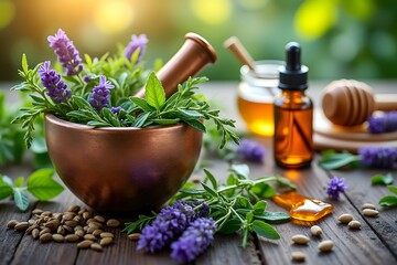 Herbal remedies and natural ingredients for wellness and health