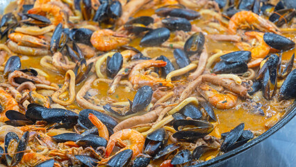 Mussels and Shrimp Seafood Stew Mediterranean Cuisine Dish