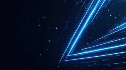 Obraz premium High quality photo of bright blue laser beams illuminating a dark space