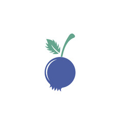 Blue berry logo design vector illustration