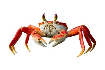 Ghost red crabs (Ocypode cursor) isolated on transparent background