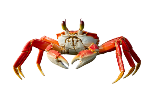 Ghost red crabs (Ocypode cursor) isolated on transparent background