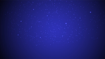 Abstract blue background featuring glowing stars and particles creating a dreamy cosmic atmosphere