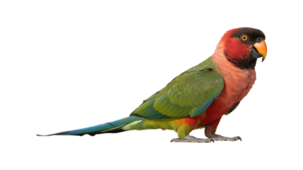 beautiful Hooded parrot isolated on transparent background