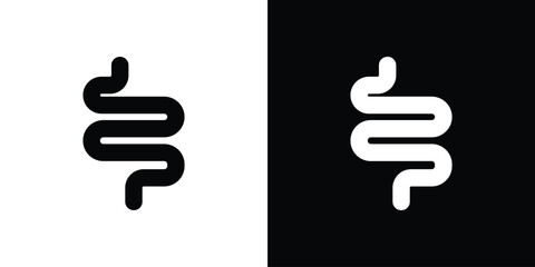 Intestines icon fill vectors set for ui.