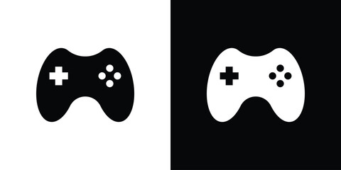 Game controller icon fill vectors set for ui.
