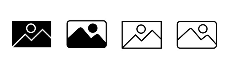 Picture icon set. photo gallery icon symbol