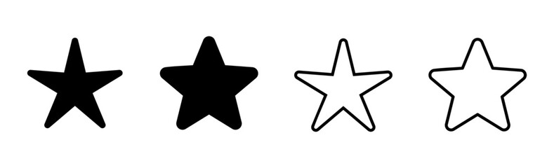 Star Icon set. rating icon vector. favourite star icon