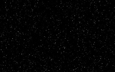 Falling snow flakes. Twinkling lights on black background. Starry nights background. Distressed uneven noise texture overlay. Glowing small particles or snowfall.	