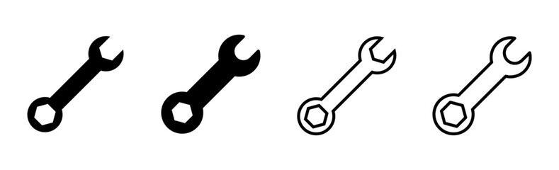 Wrench icon set. repair icon vector. tools icon vector