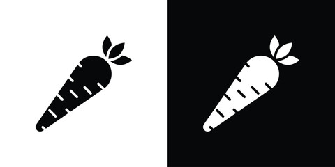 Carrot icon fill vectors set for ui.