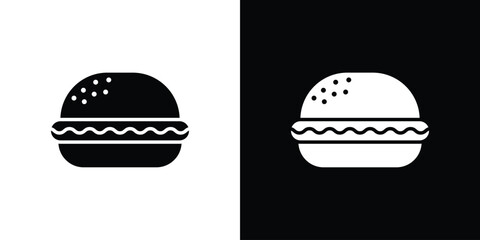 Burger icon fill vectors set for ui.