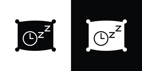 Bedtime icon fill vectors set for ui.