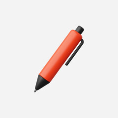 3d Realistic Ballpoint pen icon vector Illustration