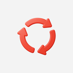3d Realistic Recycle arrow vector illustration