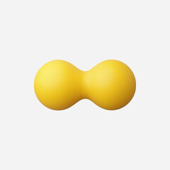 3d Realistic Split Ball icon vector Illustration