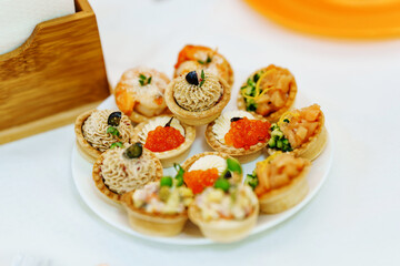 Delicious mini tartlets served at a festive gathering