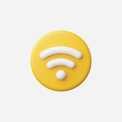 3d Realistic Wifi icon vector Illustration