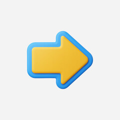 3d Realistic Arrow icon vector Illustration