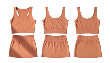 Stylish athletic set for active women's fitness routines