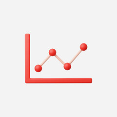 3d Realistic Chart icon vector Illustration