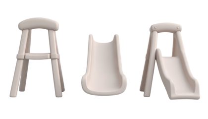 Charming miniature slide ready for playful adventures ahead