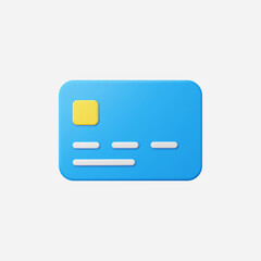 3d Realistic Credit Card icon vector Illustration