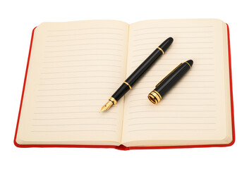 Book with fountain pen