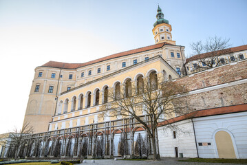 Mikulov Castle in the town of Mikulov in South Moravian Region of the Czech Republic