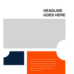 red blue white black orange social media template editable eps