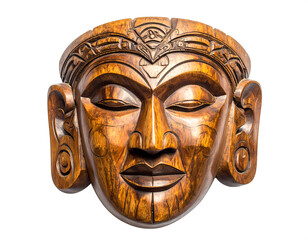 Ornate Carved Wooden Tribal Mask Wall Hanging Decoration Craftmanship