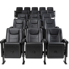 Obraz premium PNG image featuring rows of seats in a theater or stadium, ideal for event planning, venue design, and seating arrangement illustrations