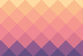 Abstract geometric pattern featuring overlapping diamond shapes in warm sunset tones of yellow, orange, pink, and purple.