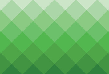 Abstract geometric pattern composed of overlapping green diamond shapes forming a gradient design.