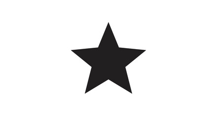 Fototapeta premium Minimalist black star icon on white background for modern designs