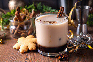 Gingerbread white russian Christmas cocktail