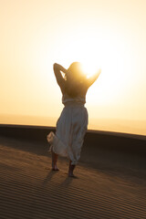 dunas, atardecer, sunset