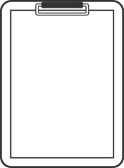 文房具　クリップボードで止められたアンケート　縦