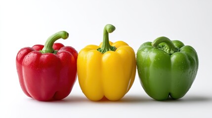 Vibrant Red Yellow Green Pepper Composition