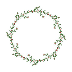 christmas wreath isolated on white © Ahnanda Luangsivilai