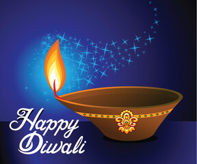 artistic creative happy diwali background.eps