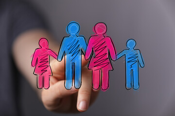 Image of a happy family, unity, togetherness, love, support, parents, children, family values,...