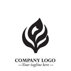 Spinach Logo Symbol in Black on the White Background Minimalist Leaf Vegetable Illustration