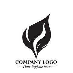 Obraz premium Spinach Logo Symbol in Black on the White Background Minimalist Leaf Vegetable Illustration